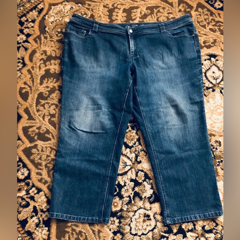 CJ Banks Women's Blue Jeans Straight Fit Size 24W Petite
